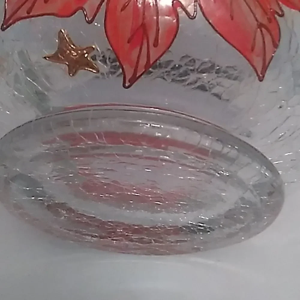 Glass Poinsettia Basket